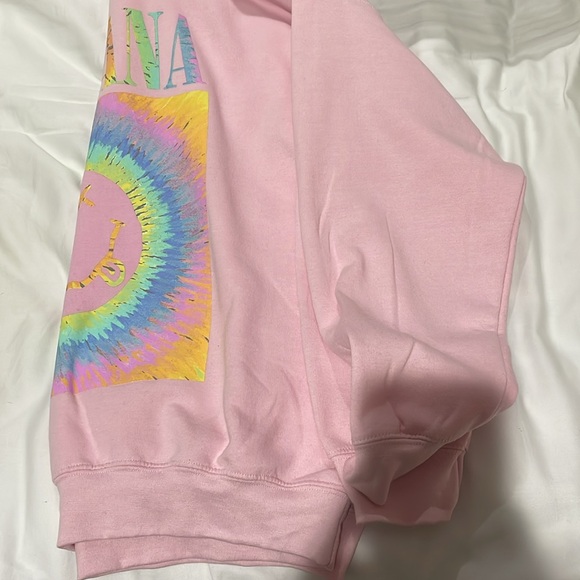 NIRVANA light Pink Sweatshirt with Colorful Graphic Design in size XL - Picture 6 of 7